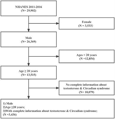 Association between the prevalence rates of circadian syndrome and testosterone deficiency in US males: data from NHANES (2011–2016)